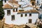 Architectural details, typical street in historic district of Ronda, Spain