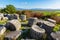 Architectural elements and parts of columns of Temple of Athena in Priene, Turkey