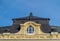 Architectural elements of the rooftop of the City Hall of Sibiu, Romania