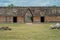 Architectural facade of a Mayan building, in the archaeological area of Ek Balam