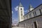 Architectural feature of St.James cathedral bell towers in Medjugorje