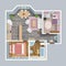 Architectural Flat Plan Top View