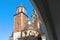 Architectural fragment of the Wawel Cathedral, Krakow, Poland