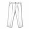 Architectural-inspired Line Art: White Trousers With Elegant Outlines