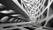 architectural interior scene in black and white - organic structure - generative AI