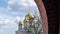 Architectural landmarks. view of the domes of the Christian church. golden domes. details of the architecture.
