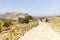 Architectural Landscapes of The Greek Theatre at Segesta Archaeological Park in Trapani, Italy.