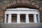 Architectural monument of the Ruins grotto in the Alexandrovsky garden in Moscow