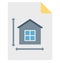 Architectural Paper Isolated Vector Icon for Construction