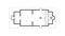 Architectural plan of Orthodox Church. Medieval Orthodox Monastery. Scheme of movement at the Liturgy.