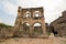 The architectural ruins of the ancient Golconda Fort in the outskirts of the city of