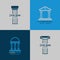 Architectural vector logo templates with columns