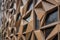 architecturally intricate facade with geometric shapes and lines