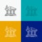 Architecture, bank, banking, building, federal Icon Over Various Background. Line style design, designed for web and app. Eps 10