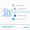 Architecture, bank, banking, building, federal Infographics Template for Website and Presentation. Line Blue icon infographic