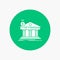 Architecture, bank, banking, building, federal White Glyph Icon in Circle. Vector Button illustration