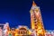 Architecture of Batumi Piazza in the center of Batumi, Georgia by night