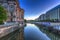 Architecture of Berlin reflected in Spree River