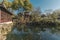 Architecture, buildings and landscapes of Suzhou Humble Administrator`s Garden, the most famous Chinese classic garden in Suzhou,