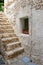 Architecture of Castro Kastro, Folegandros island. Cyclades, Greece