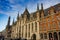 Architecture in Central Square - Bruges, Belgium