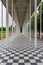 Architecture Checkerboard Floar Columns Leading Line Perspective Illusion