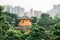 Architecture in the Chi Lin Nunnery, Largest Buddhist Temple in Kowloon, Hong Kong