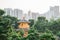 Architecture in the Chi Lin Nunnery, Largest Buddhist Temple in Kowloon, Hong Kong