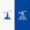 Architecture and City, Buildings, Canada, Tower, Landmark Line and Glyph Solid icon Blue banner Line and Glyph Solid icon Blue
