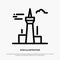 Architecture and City, Buildings, Canada, Tower, Landmark Line Icon Vector