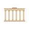 Architecture of classical stone ancient roman or greek building with columns.