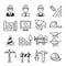 Architecture Construction Building icon set.