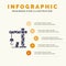 Architecture, Construction, Crane Solid Icon Infographics 5 Steps Presentation Background