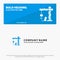 Architecture, Construction, Crane SOlid Icon Website Banner and Business Logo Template