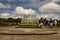 The architecture of the Curitiba Botanic Garde on a sunny day.