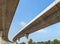 Architecture curve intercity motorway Nakhon Ratchasima Bangpa In to Korat MotorWay in Thailand  during construction