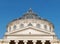 Architecture detail - dome of Athenaeum in Bucharest, Romania