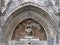 architecture detail of the door of the cathedral of messina