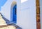 Architecture details of ancient buildings, Santorini island, Greece