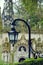 Architecture details elements of Quinta da Regaleira. Close up of old lantern. The Regaleira Palace, Sintra, Portugal