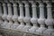 Architecture and details. semi-circular balcony stone balustrade