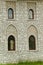 Architecture details of the stone facade of the mosque