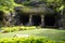 Architecture of Elephanta Caves in Mumbai in Agra, India