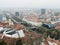 Architecture and extensive views over the city of Graz that visible from the Schlossberg hilltop in Graz, Austria.