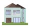 Architecture facade building vector illustrations house detailes