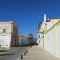 Architecture, faro, portugal, white houses, blue sky, overwinter