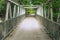 Architecture of footbridges or walkway for walking overpass cross over the river in the park.