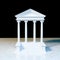 Architecture greek building on marble. 3D render