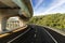 Architecture of highway construction with beautiful curves