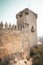 Architecture of the historic Almodovar castle in Cadiz, Spain